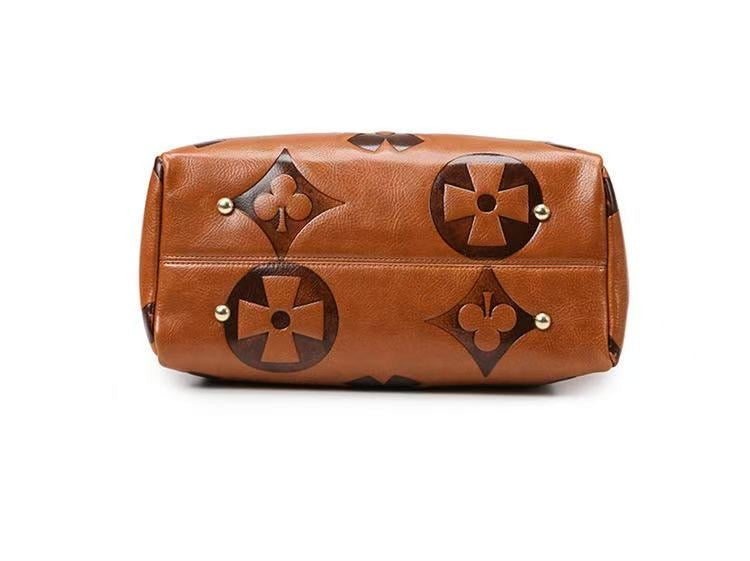 Genuine Cowhide Women's Bucket Bag