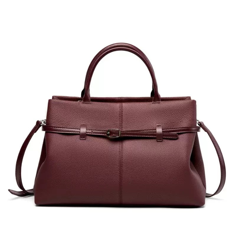 Soft full-grain cowhide leather backpack with adjustable straps and timeless style