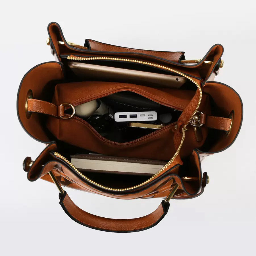 Genuine Cowhide Women's Bucket Bag