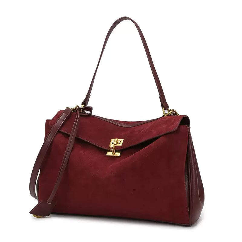 Durable and Chic Bucket Bag with Top Handle and Detachable Shoulder Strap for Women