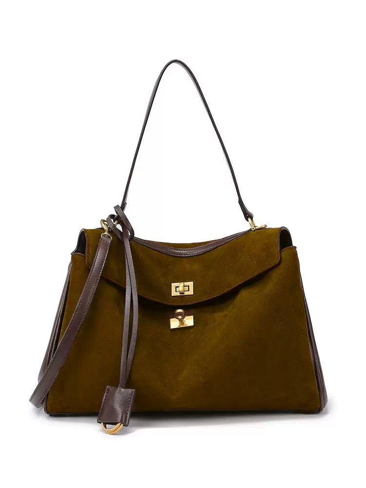 Durable and Chic Bucket Bag with Top Handle and Detachable Shoulder Strap for Women
