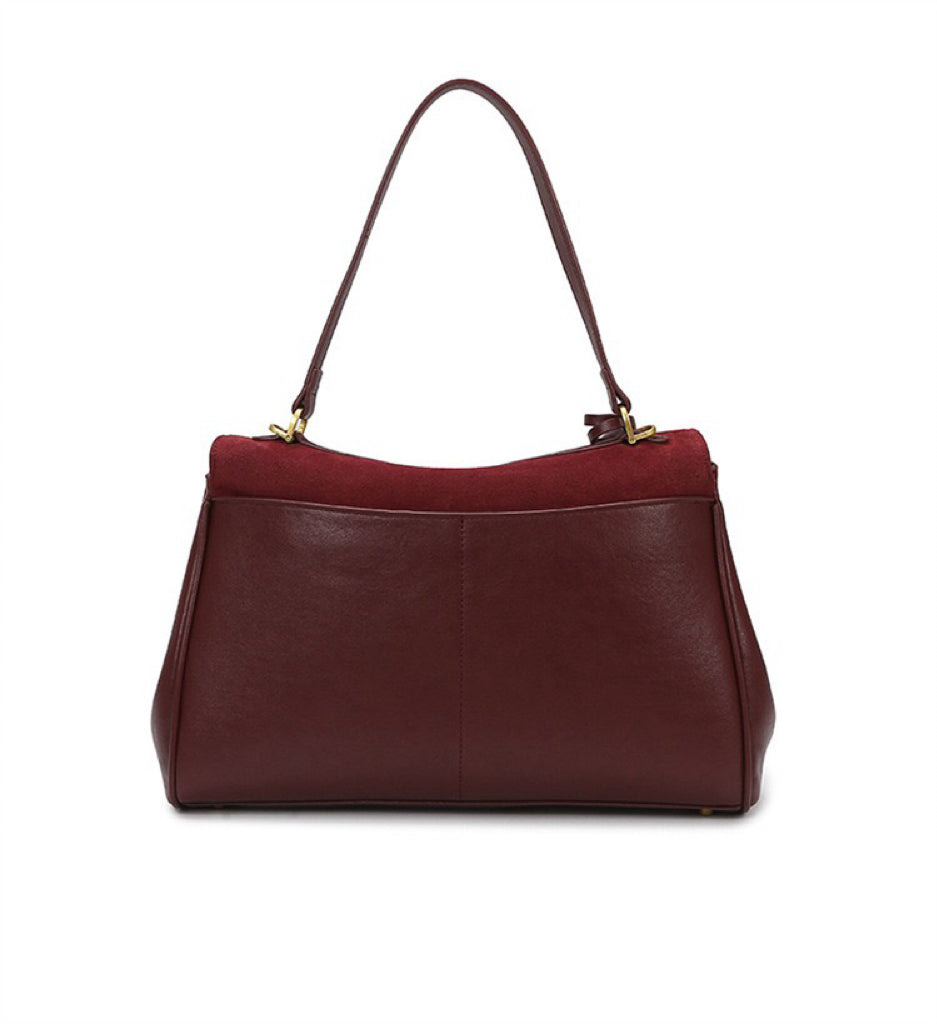 Durable and Chic Bucket Bag with Top Handle and Detachable Shoulder Strap for Women